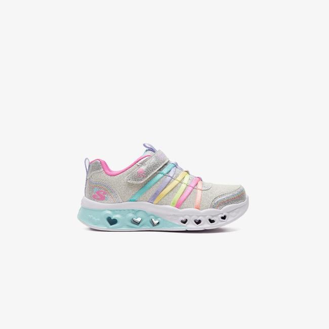 Skechers Flutter Heart Lights Swirly Sweets Çocuk Gri Ayakkabı