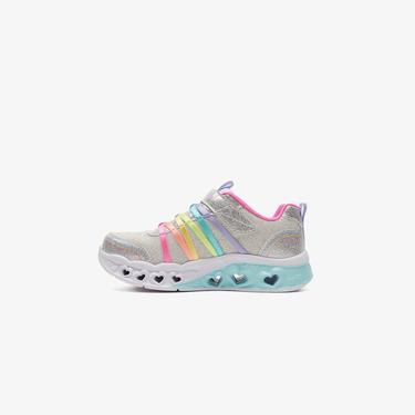  Skechers Flutter Heart Lights Swirly Sweets Çocuk Gri Ayakkabı