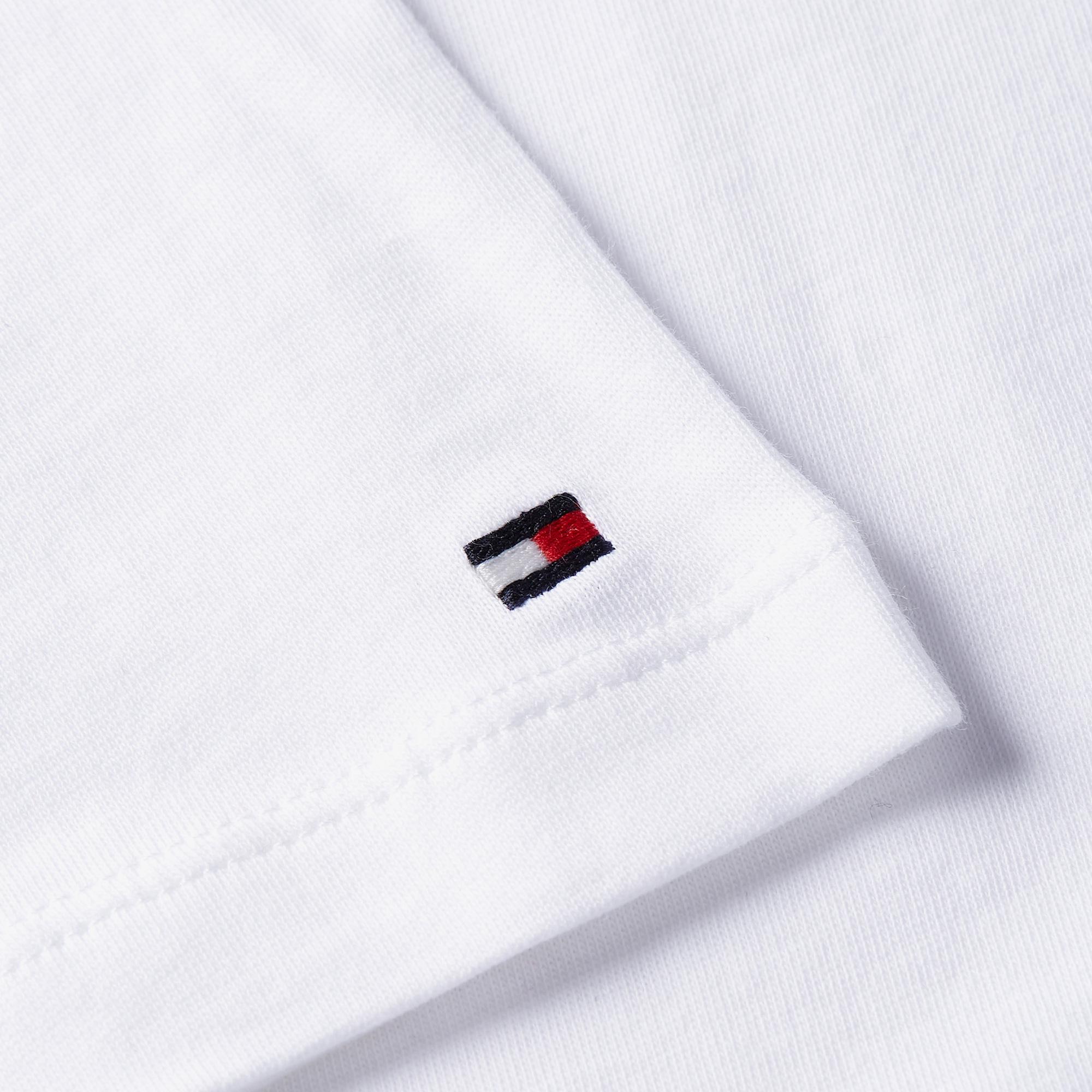 Tommy Hilfiger Corp Logo Kadın Beyaz Crop T-Shirt