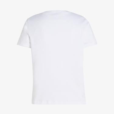  Tommy Hilfiger Regular Corp Logo Crew Neck Kadın Beyaz T-Shirt