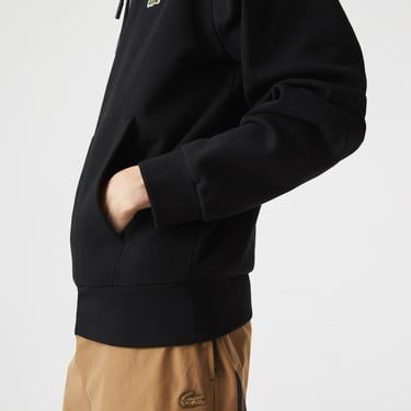  Erkek Classic Fit Kapüşonlu Siyah Sweatshirt