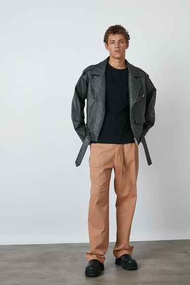  Denim Görünümlü Lastikli Pantolon