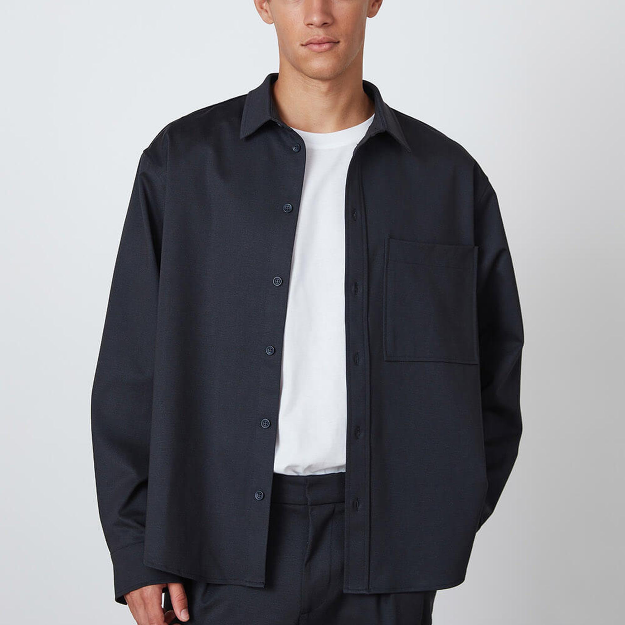 Oversize Cepli Gömlek