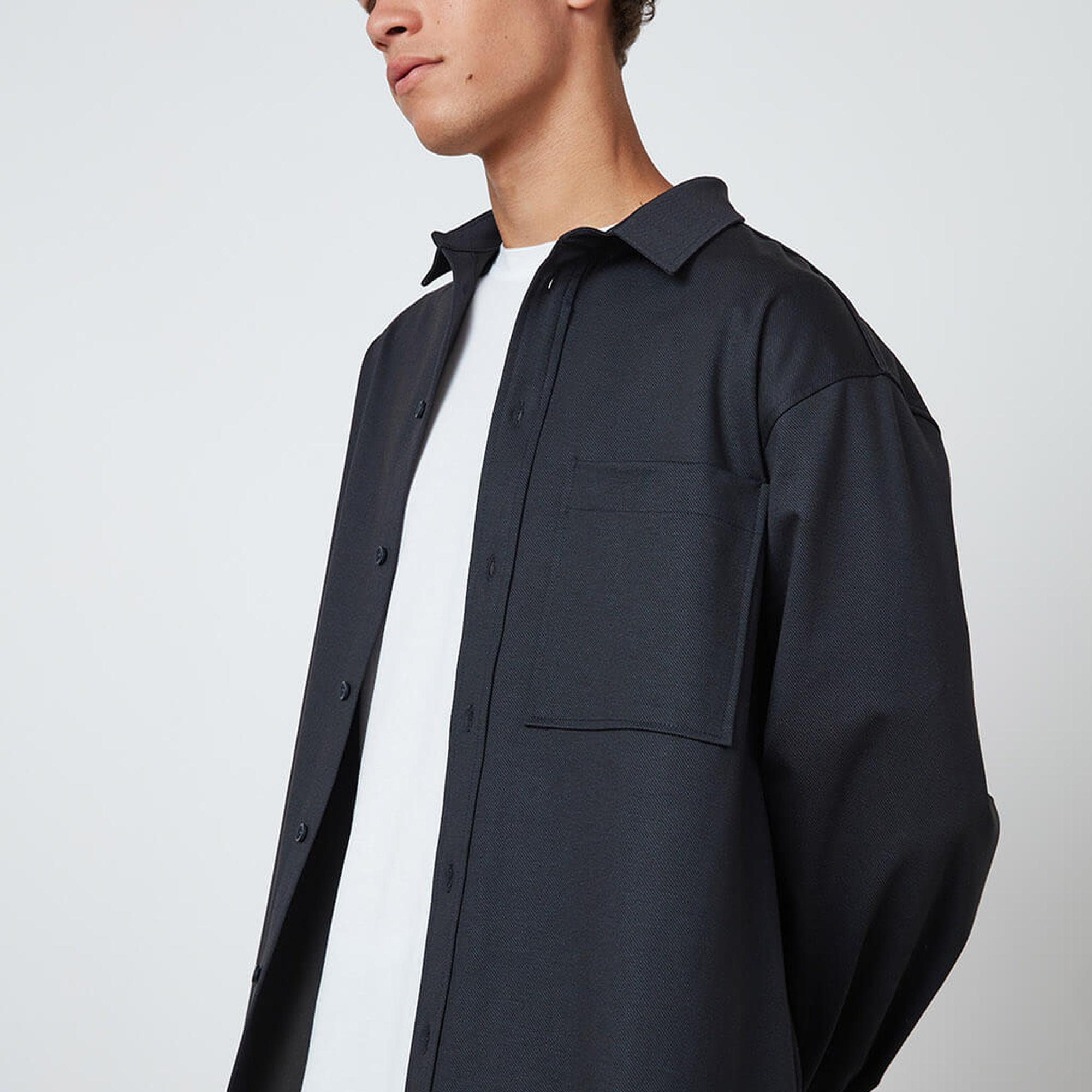 Oversize Cepli Gömlek