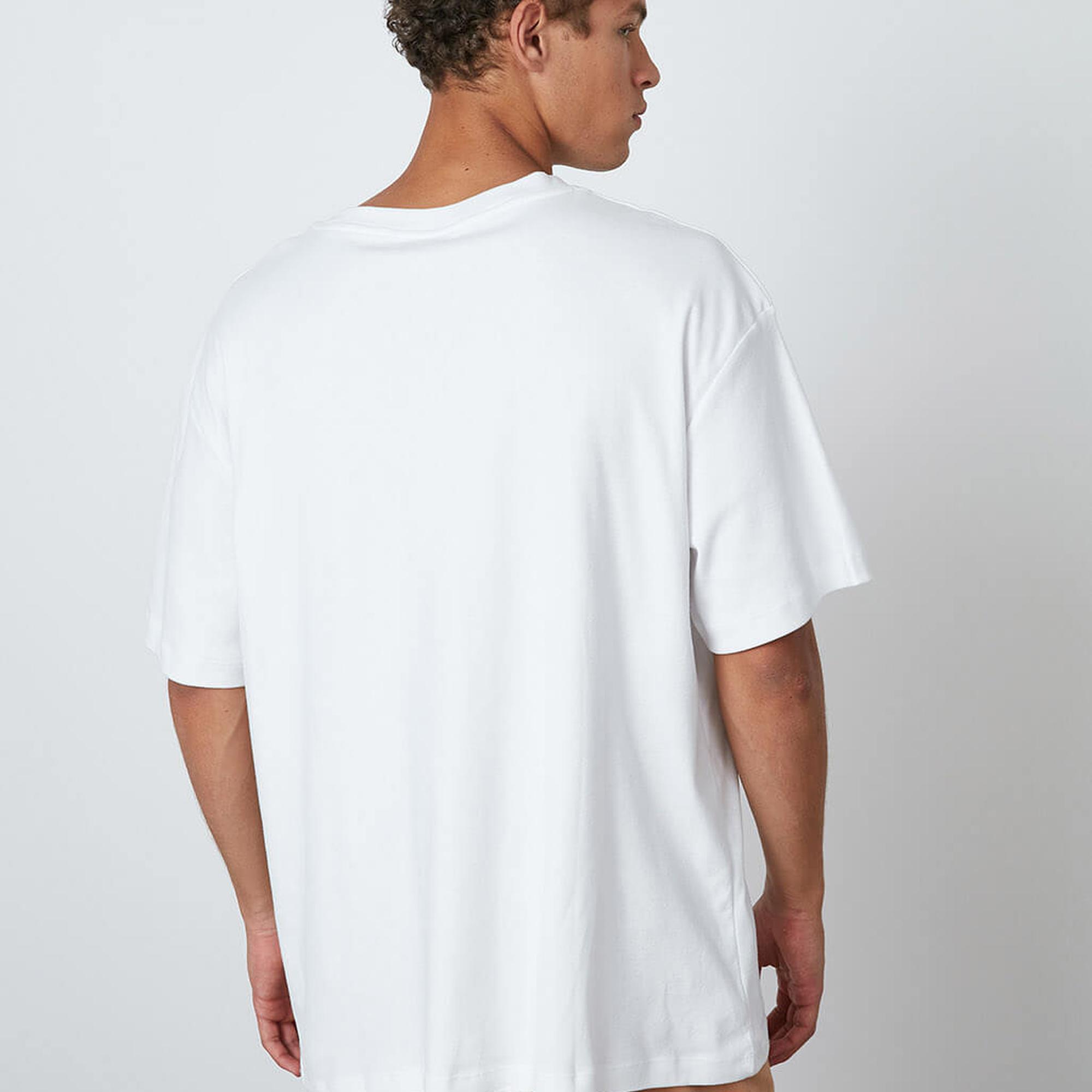 Barkod Baskılı Oversize Tshirt