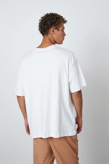  Barkod Baskılı Oversize Tshirt