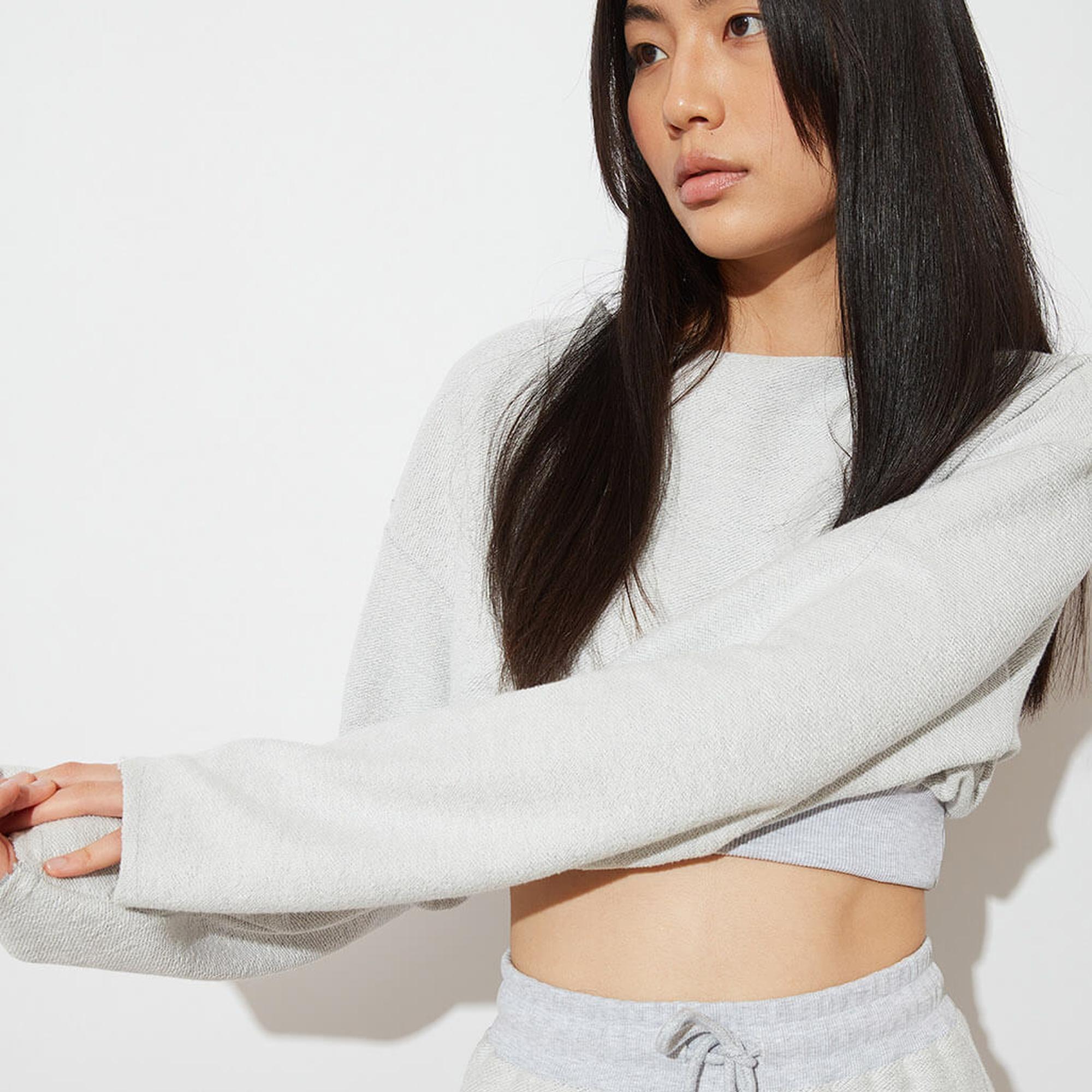 Lastikli Crop Sweatshirt