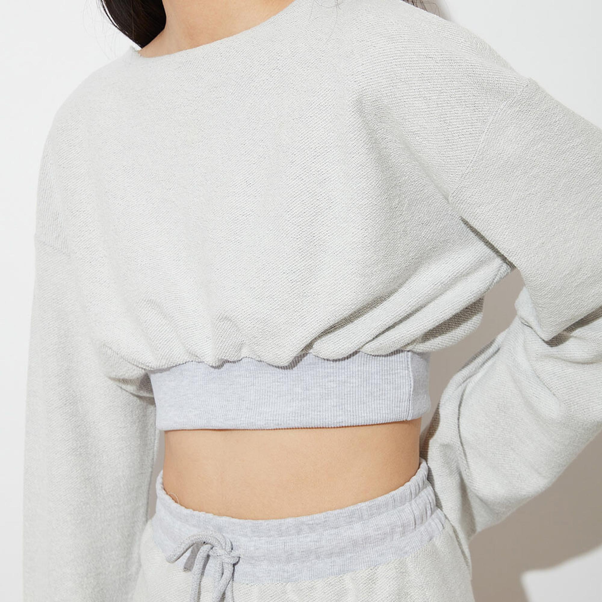 Lastikli Crop Sweatshirt