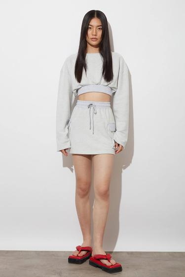  Lastikli Crop Sweatshirt