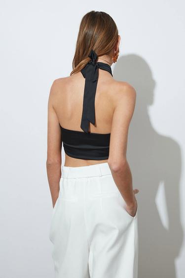  Bağlamalı Saten Büstiyer