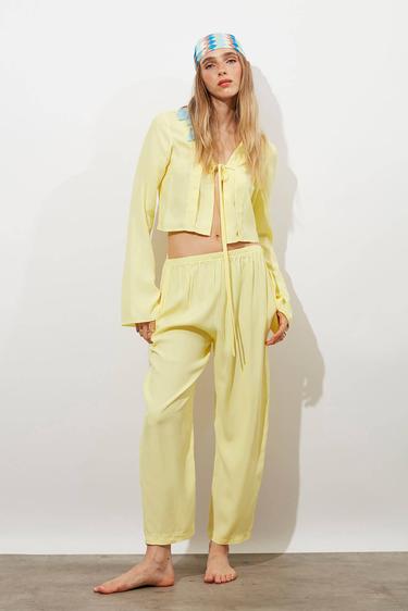  Tensel Bağlamalı Bluz