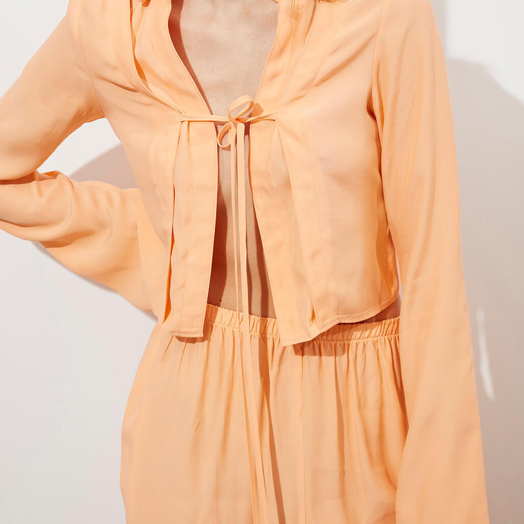 Tensel Bağlamalı Bluz