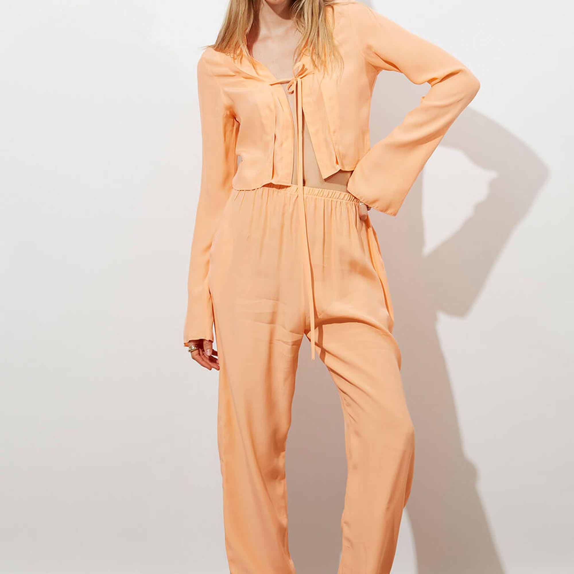 Tensel Bağlamalı Bluz