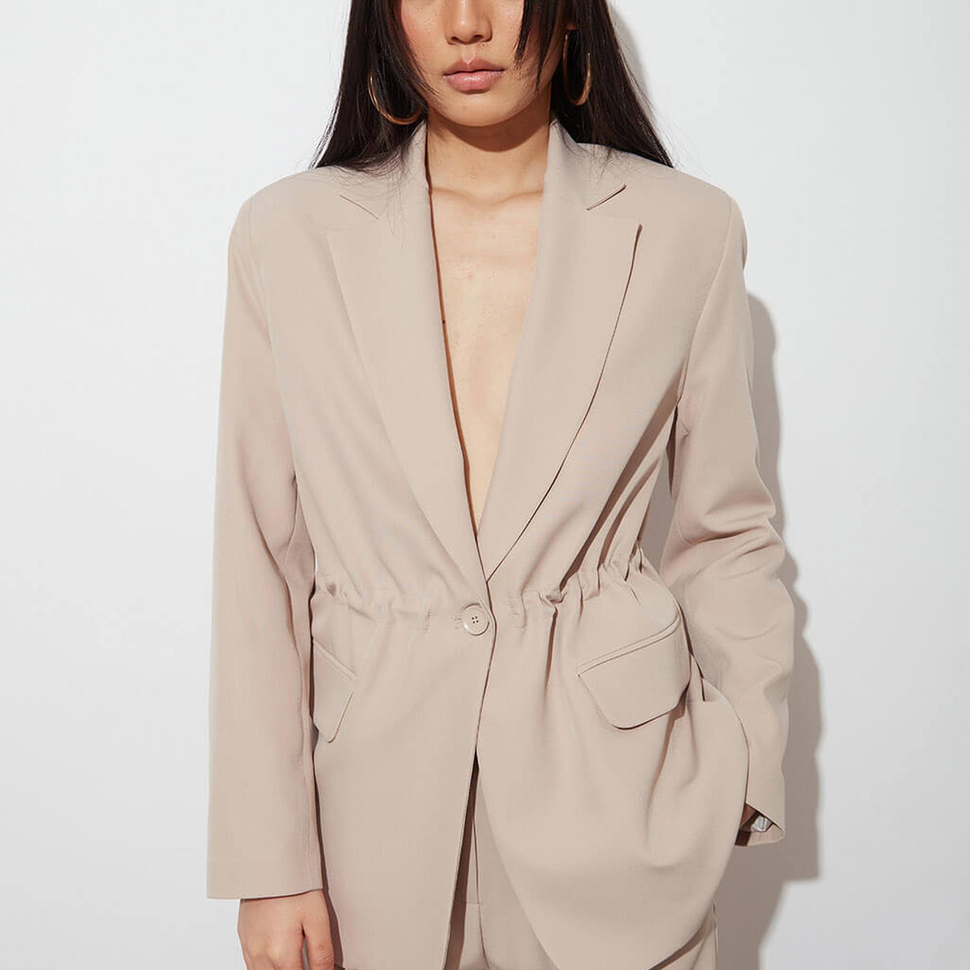 Beli Büzgülü Ceket