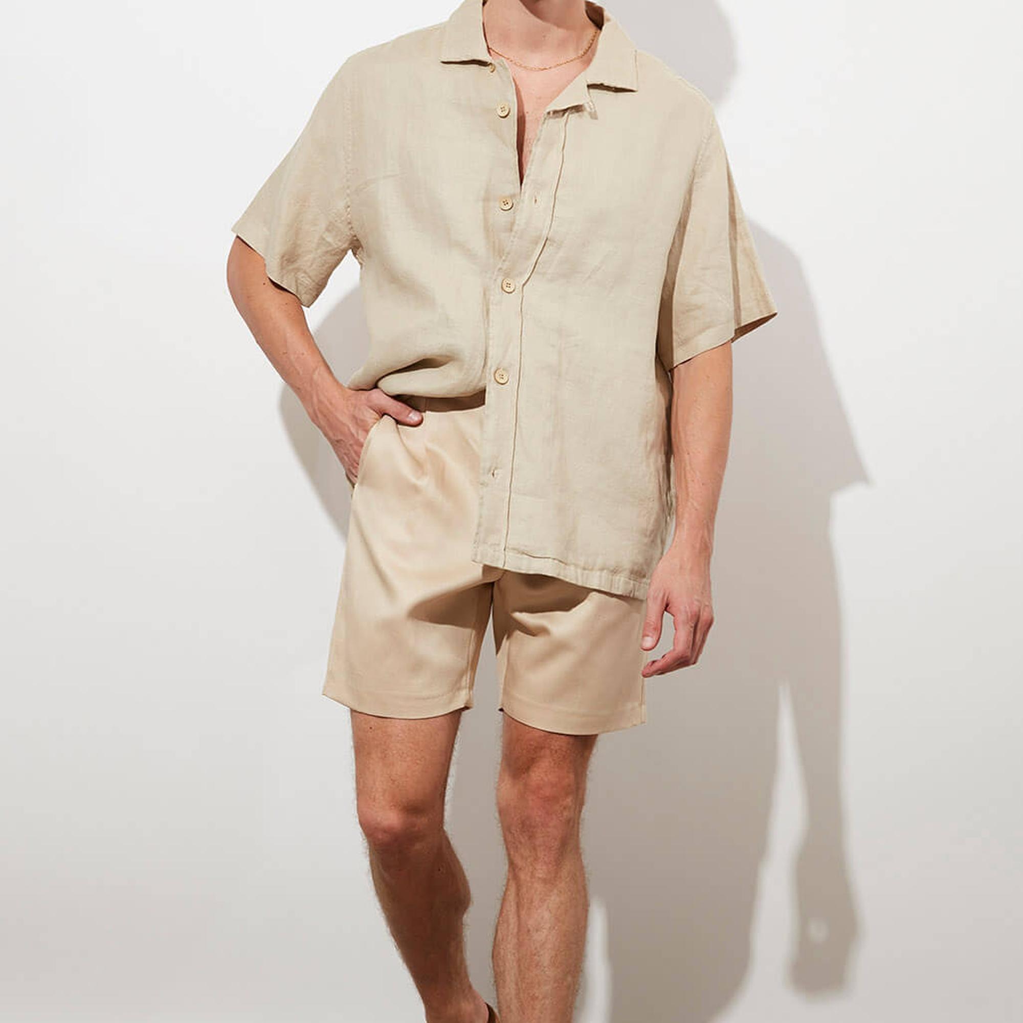 Keten Karışımlı Şort