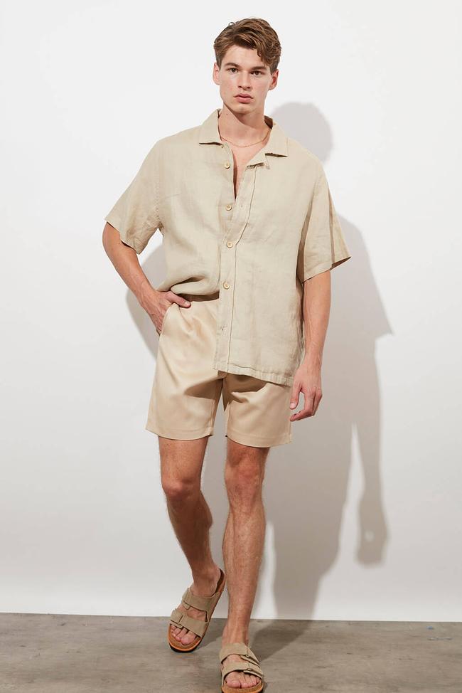  Keten Karışımlı Şort