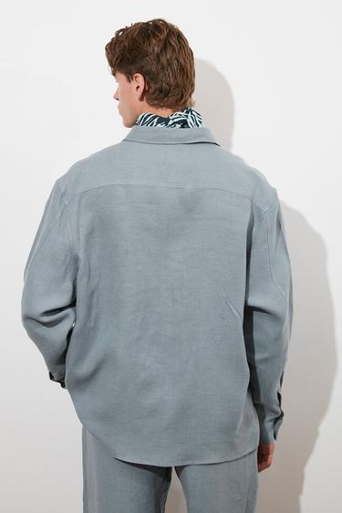  Oversize %100 Keten Gömlek