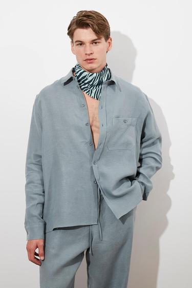  Oversize %100 Keten Gömlek