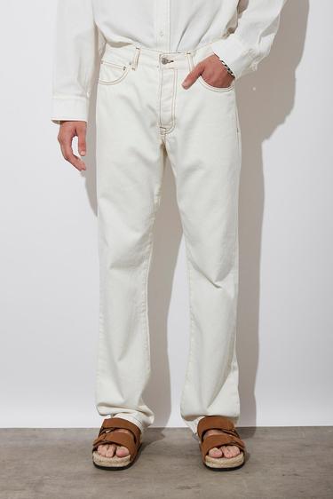  Kontrast Dikişli Orta Bel Loose Jean