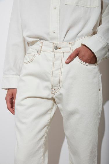  Kontrast Dikişli Orta Bel Loose Jean