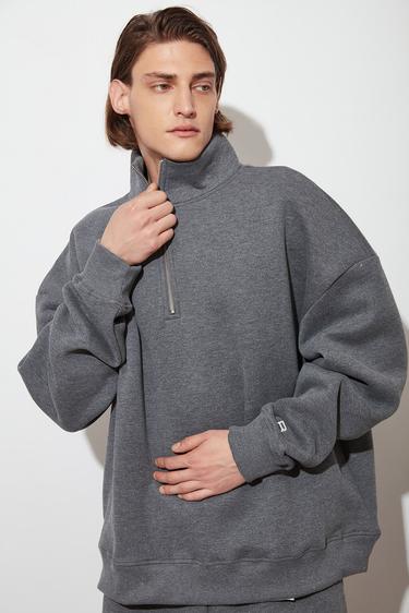  Dik Yaka Oversize Sweatshirt