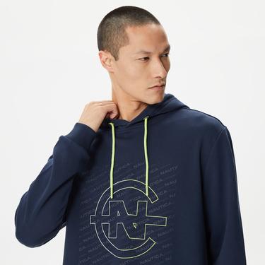  Nautica Erkek Lacivert Standart Fit Kapüşonlu Sweatshirt