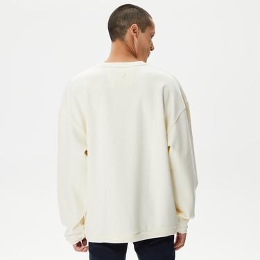  Nautica Erkek Beyaz Standart Fit Sweatshirt
