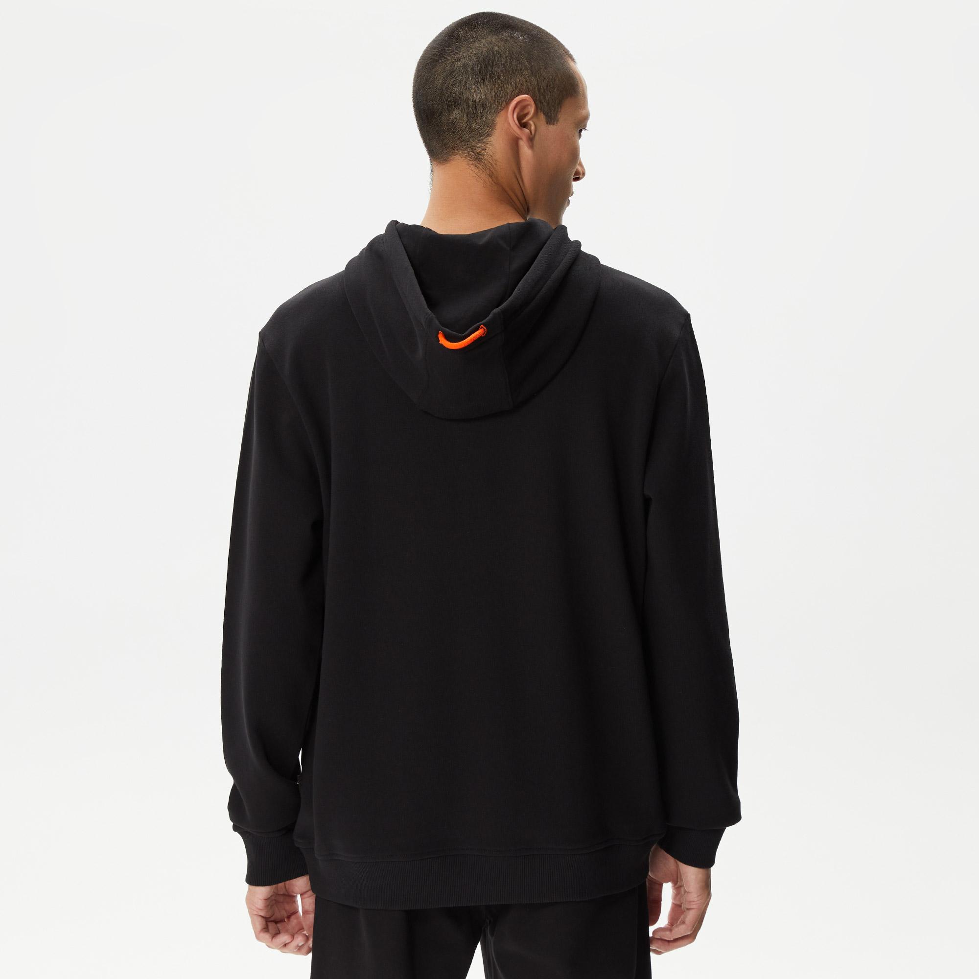 Nautica Erkek Siyah Standart Fit Kapüşonlu Sweatshirt