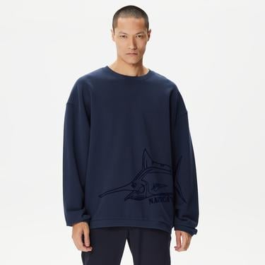  Nautica Erkek Lacivert Standart Fit Sweatshirt