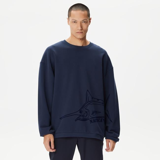  Nautica Erkek Lacivert Standart Fit Sweatshirt