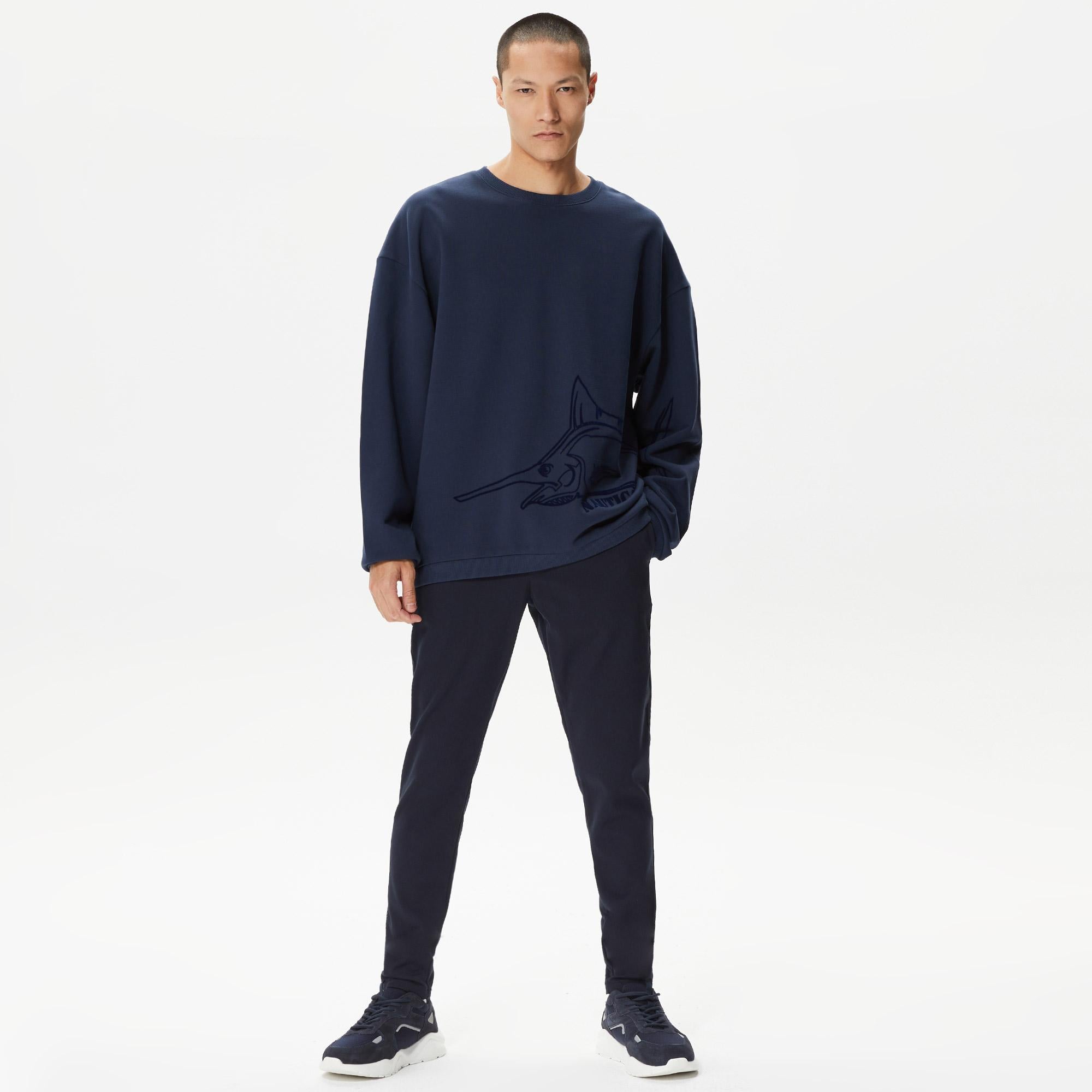 Nautica Erkek Lacivert Standart Fit Sweatshirt