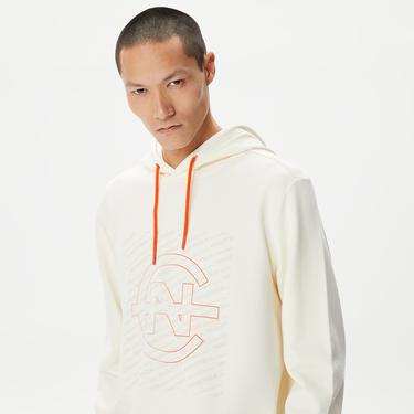  Nautica Erkek Beyaz Standart Fit Kapüşonlu Sweatshirt