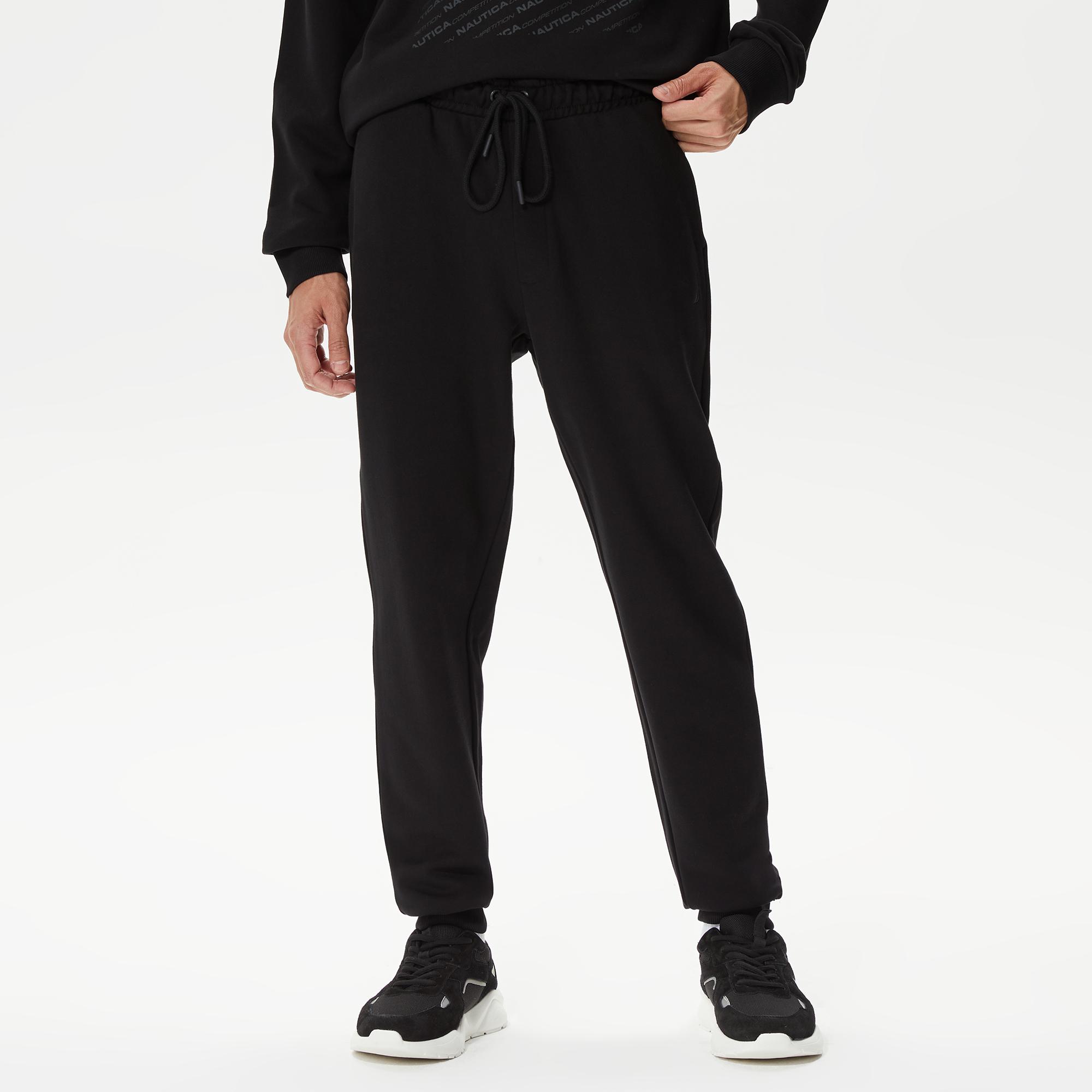 Nautica Erkek Siyah Standart Fit Eşofman Altı