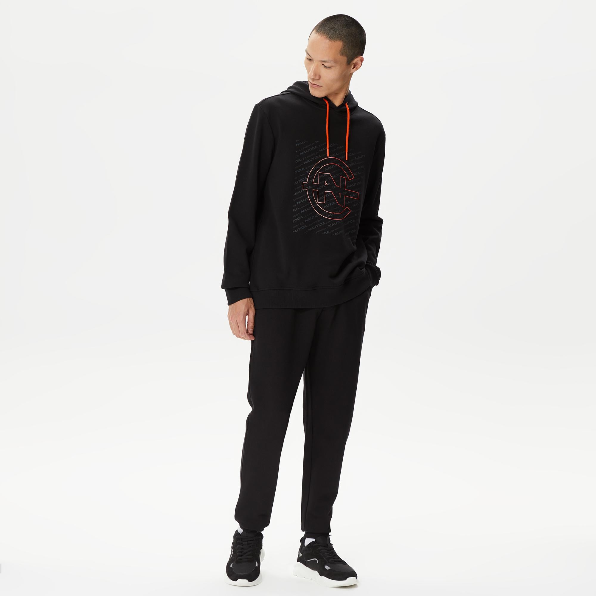 Nautica Erkek Siyah Standart Fit Eşofman Altı