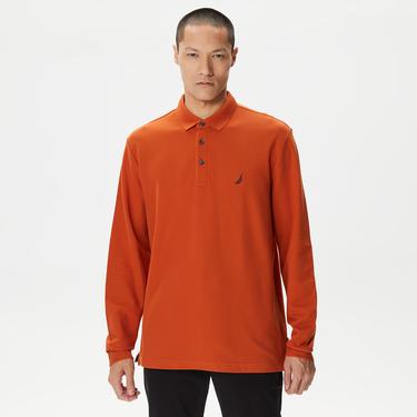  Nautica Erkek Turuncu Classic Fit Uzun Kollu Polo