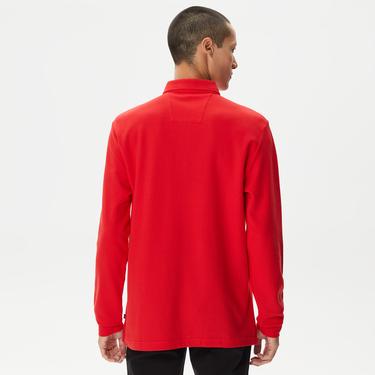  Nautica Erkek Kırmızı Classic Fit Uzun Kollu Polo