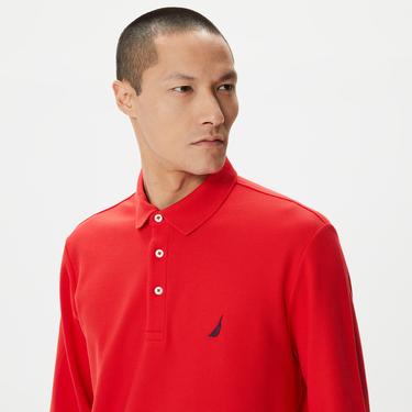  Nautica Erkek Kırmızı Classic Fit Uzun Kollu Polo