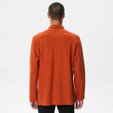  Nautica Erkek Turuncu Classic Fit Uzun Kollu Polo