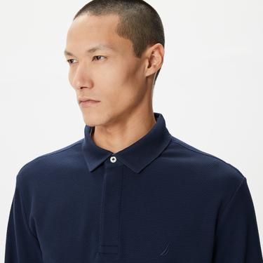  Nautica Erkek Lacivert Slim Fit Uzun Kollu Polo
