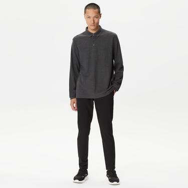  Nautica Erkek Gri Classic Fit Uzun Kollu Polo