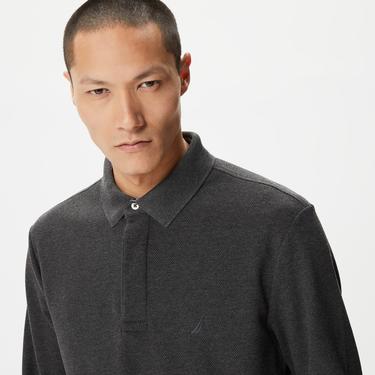  Nautica Erkek Gri Slim Fit Uzun Kollu Polo