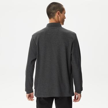  Nautica Erkek Gri Classic Fit Uzun Kollu Polo