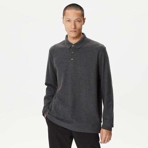  Nautica Erkek Gri Classic Fit Uzun Kollu Polo
