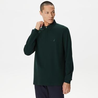  Nautica Erkek Yeşil Slim Fit Uzun Kollu Polo Yaka T-Shirt