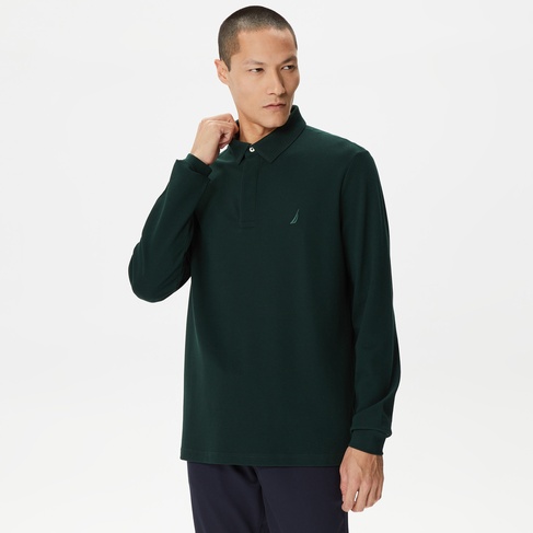  Nautica Erkek Yeşil Slim Fit Uzun Kollu Polo Yaka T-Shirt