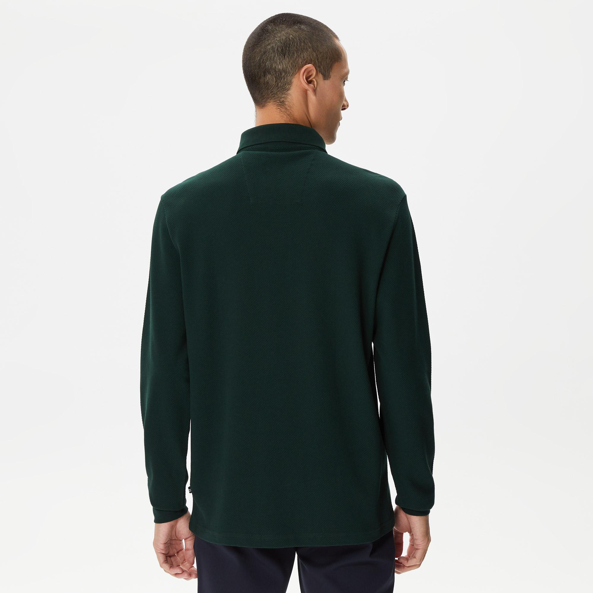 Nautica Erkek Yeşil Slim Fit Uzun Kollu Polo Yaka T-Shirt