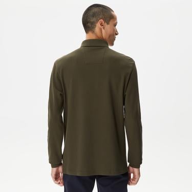  Nautica Erkek Yeşil Slim Fit Uzun Kollu Polo Yaka T-Shirt