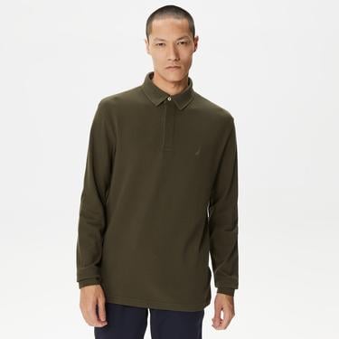  Nautica Erkek Yeşil Slim Fit Uzun Kollu Polo Yaka T-Shirt