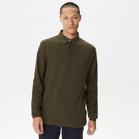  Nautica Erkek Yeşil Slim Fit Uzun Kollu Polo Yaka T-Shirt