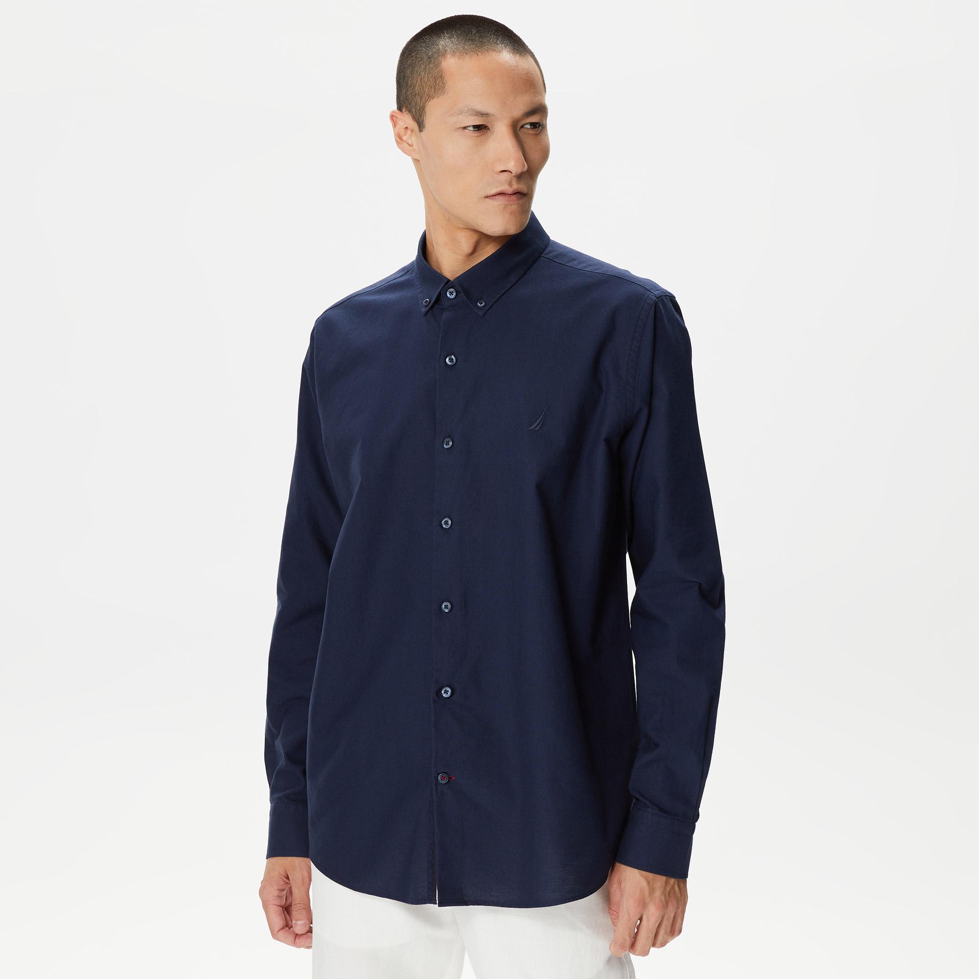 Nautica Erkek Lacivert Classic Fit Gömlek